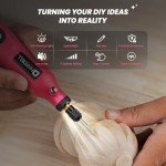HARDELL Mini Cordless Rotary Tool kit 3.7V, 18000RPM 5 Variable Speeds Rotary Tool with 36pcs Accessories, Rechargeable Battery, for Grinding, Drilling, Cutting, Sanding, Carving, DIY