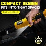 3/8" Brushless Ratchet Wrench Compatible with DEWALT 20V Battery, 74Ft-Lbs Electric Cordless Ratchet, Square Drive Wrench with Variable Speed, 1/4" Adapter, 3" Extension Bar & 7 Sockets (Tool Only)