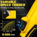 3/8" Brushless Ratchet Wrench Compatible with DEWALT 20V Battery, 74Ft-Lbs Electric Cordless Ratchet, Square Drive Wrench with Variable Speed, 1/4" Adapter, 3" Extension Bar & 7 Sockets (Tool Only)