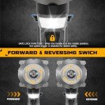 Cordless Impact Wrench 1/2 inch for Dewalt Battery 900FT-LBS with 6 Sockets and Durable Toolbox Brushless Impact Gun Includes LED Work Light - High Torque Impact Driver, No Battery