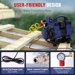 Air Compressor Portable, Ultra Quiet 60 dB, 13-Second Quick Fill, 1 Gallon Compact, Oil-Free for Tire Inflation, Nail Gun, Pneumatic Tools, Cleaning in Home or Shop Projects, 1.5HP