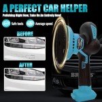 Cordless Car Buffer Polisher for Makita 18V Battery BL1860 with 6 Variable Speed for Car Detailing/Polishing/Waxing(Tool Only)