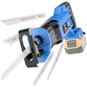 Cordless Reciprocating Saw for DeWalt 20V MAX XR: Brushless Recipro Saw-1 Inch Stroke Length 3200 SPM Variable Speed - Tool-Free Blade Change with 4 Saw Blades for Metal Wood PVC Cutting, No Battery