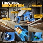 Cordless Reciprocating Saw for DeWalt 20V MAX XR: Brushless Recipro Saw-1 Inch Stroke Length 3200 SPM Variable Speed - Tool-Free Blade Change with 4 Saw Blades for Metal Wood PVC Cutting, No Battery