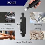HYFN Air Die Grinder,1/4 Inch PIneumatic Straight Die Grinder, Die Grinder, Safety Switch,Air Tools,Pneumatic Tools 22000RPM,0.3HP,Straight Grinder,Die Grinder Tool,Uesd To Polishing Grinding
