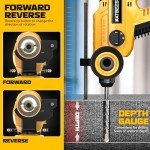 Cordless Rotary Hammer Drill for DeWalt 20V Battery: Brushless 1 Inch SDS Hammer Drill for Concrete - 4 Mode - 2.5 Joules -1500 RPM - with 360° Auxiliary Handle and 4 Drill Bits, Tool Only