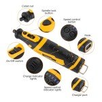 Hoteche Mini Cordless Rotary Tool Kit 5-Speed 8V Li-ion Battery with 42 Accessories - Precision Multi-Purpose Electric Rotary Tool for Grinding, Sanding, Cutting and Engraving