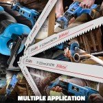 Cordless Reciprocating Saw for DeWalt 20V MAX XR: Brushless Recipro Saw-1 Inch Stroke Length 3200 SPM Variable Speed - Tool-Free Blade Change with 4 Saw Blades for Metal Wood PVC Cutting, No Battery