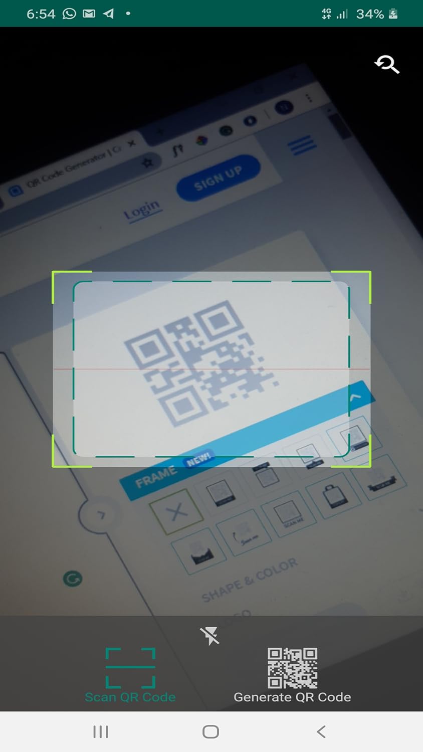 QR code scanner and creator tool