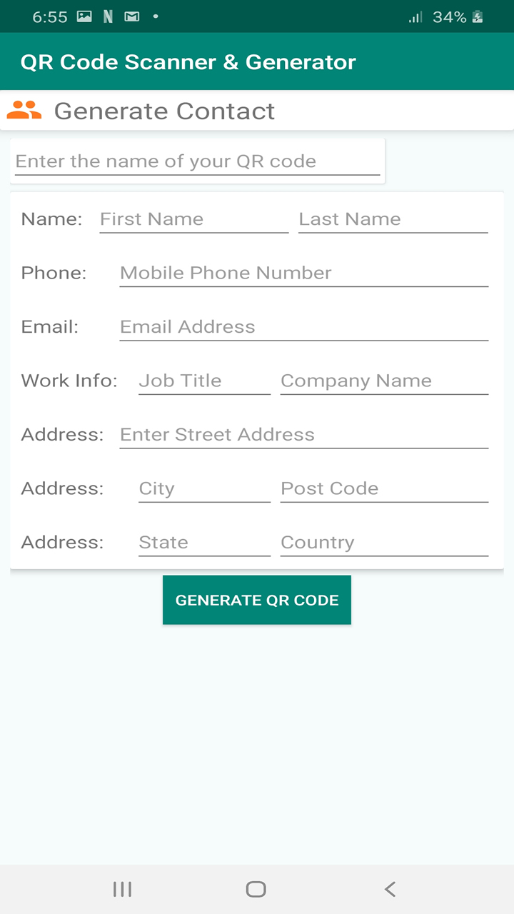 QR code scanner and creator tool