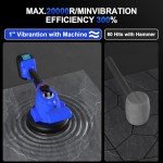 Tile Vibration Tool, Tile Vibration Leveling Machine with Digital Display, Cordless Tile Vibration Machine Installation Tool 550W Tiler Vibrator Tool Nine Speed, Suction Cup for Floor Tile Wall