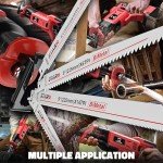 Cordless Reciprocating Saw for Milwaukee m18: Cerycose Brushless Recipro Saw- 1" Stroke Length 3200 SPM Variable Speed-Toolless Blade Change with 4 Saw Blades for Metal Wood PVC Cutting Tool Only