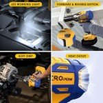 ACROPOW Cordless Impact Wrench for 20V MAX DEWALT Battery, 1/2 Inch Brushless High Torque Power Impact Gun 630 Ft-lbs(850 N.m) with 3-Mode Speed, LED Light (Bare Tool Only)