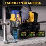 ACROPOW Cordless Impact Wrench for 20V MAX DEWALT Battery, 1/2 Inch Brushless High Torque Power Impact Gun 630 Ft-lbs(850 N.m) with 3-Mode Speed, LED Light (Bare Tool Only)
