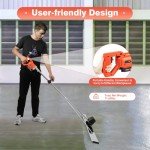 RocoReny Electric Concrete Vibrating Tool with Brushless Motor, Cordless Electric Screed Cement Finishing Vibrating Machine with 59in Board, 3000-6000RPM