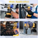 ACROPOW Cordless Impact Wrench for 20V MAX DEWALT Battery, 1/2 Inch Brushless High Torque Power Impact Gun 630 Ft-lbs(850 N.m) with 3-Mode Speed, LED Light (Bare Tool Only)
