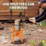Meoligr Log Wood Splitter with Cast Steel Double-Blade Kindling Cracker, Log Splitters Tools for Firewood, Portable|Sturdy Kindling Splitter 13'' x 17'' (Hammer Including)