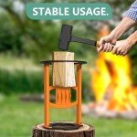 Meoligr Log Wood Splitter with Cast Steel Double-Blade Kindling Cracker, Log Splitters Tools for Firewood, Portable|Sturdy Kindling Splitter 13'' x 17'' (Hammer Including)