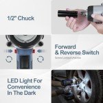 C P CHANTPOWER 450N.M (330 ft lbs) Cordless Impact Wrench, 1/2" Impact Gun, 20V High Torque Power Impact Driver, Battery Electric Impact Motor, Variable Speeds, Sockets, Fast Charger and Tool Bag