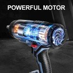 C P CHANTPOWER 450N.M (330 ft lbs) Cordless Impact Wrench, 1/2" Impact Gun, 20V High Torque Power Impact Driver, Battery Electric Impact Motor, Variable Speeds, Sockets, Fast Charger and Tool Bag