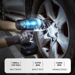 C P CHANTPOWER 450N.M (330 ft lbs) Cordless Impact Wrench, 1/2" Impact Gun, 20V High Torque Power Impact Driver, Battery Electric Impact Motor, Variable Speeds, Sockets, Fast Charger and Tool Bag