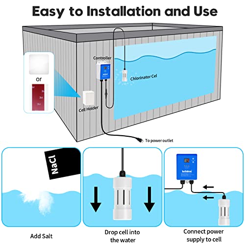 Briidea USA Titanium Salt Chlorine Generator for Hot Tubs