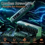 CybJoy Electric Screwdriver Set,180 in 1 Precision Screwdriver Set,3 Torque Modes with 160 Magnetic Precision Bits,Cordless Screwdriver Repair Tool Kit for Phone Computer Camera Watch Laptop