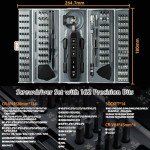 CybJoy Electric Screwdriver Set,180 in 1 Precision Screwdriver Set,3 Torque Modes with 160 Magnetic Precision Bits,Cordless Screwdriver Repair Tool Kit for Phone Computer Camera Watch Laptop