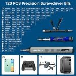 MXMZHXU Electric Precision Screwdriver, 144 in 1 Small Precision Screwdriver with 120 Bits, 5 Torque Hand Repair Tool Kit Mini Electric Screwdriver for PC, Computer, Laptop, Phone, RC Drone