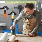 8 Pack Angle Grinder Holder, Angle Grinder Rack Bracket, Polisher Holder Wall Mount For 5 Inch Angle Grinder, Angle Grinder Stand Tool Wall Mount Bracket, Angle Grinder Storage Rack, Black
