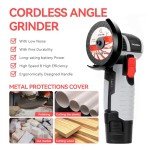 Cordless Brush Angle Grinder,3Pcs Grinding Disc and 1500mAh Battery, Multifunctional Cutoff Wheels, Grinders Power Tools 12V 19500RPM Electricl Metal Cutting Tools for Steel, Inox, PVC, Aluminum