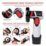 Cordless Brush Angle Grinder,3Pcs Grinding Disc and 1500mAh Battery, Multifunctional Cutoff Wheels, Grinders Power Tools 12V 19500RPM Electricl Metal Cutting Tools for Steel, Inox, PVC, Aluminum