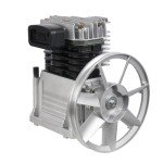 Compressor Motor Head, Industrial Compressor Head Pump Motor, Twin Cylinder Air Compressor for Automotive industry Pneumatic Tools Chemical industry Discharge Volume 250L/min Silver And Black(3HP)