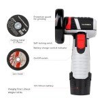 Cordless Brush Angle Grinder,3Pcs Grinding Disc and 1500mAh Battery, Multifunctional Cutoff Wheels, Grinders Power Tools 12V 19500RPM Electricl Metal Cutting Tools for Steel, Inox, PVC, Aluminum