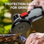 Cordless Brush Angle Grinder,3Pcs Grinding Disc and 1500mAh Battery, Multifunctional Cutoff Wheels, Grinders Power Tools 12V 19500RPM Electricl Metal Cutting Tools for Steel, Inox, PVC, Aluminum