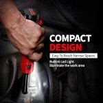 FULLYEA Electric Ratchet Wrench Set, 550 RPM Cordless Ratchet Wrench, 3/8" 18V Power Ratchet Tools with Variable Speed, LED Light, 7 Sockets, 2 Packs 2.0Ah Lithium-Ion Battery and Fast Charger