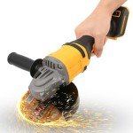 Cordless Angle Grinder for DeWalt 20V Max Battery, 10,000RPM 3 Variable Speeds Brushless Angle Grinder Tool, 5'' Grinding Wheels, Cutting Wheel, Flap Discs and Adjustable Auxiliary Handle (Tool Only)