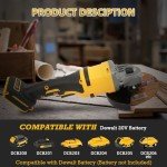 Cordless Angle Grinder for DeWalt 20V Max Battery, 10,000RPM 3 Variable Speeds Brushless Angle Grinder Tool, 5'' Grinding Wheels, Cutting Wheel, Flap Discs and Adjustable Auxiliary Handle (Tool Only)