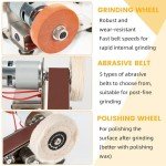 TOOVEM Mini Belt Sander-15 Degree Belt Grinder,Electric Belt-Sander Polishing,Multifunctional Electric Knife and Tool Sharpener for Metal Working, Knife Making and DIY Woodworking