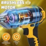 Daspom Cordless Sheet Metal Shear Compatible with Dewalt 20V Battery, Brushless Electric Scissors 133 Ft-Lbs Torque, 360 Degree Pivoting Head, Cutting Thickness 18GA Metal/Iron, Bare Tool Only
