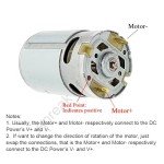 RS550 21V 12 Teeth (Φ8.6mm) Electric Screwdriver Motor, 9.6-25V 9-15 Teeth 25000 RPM Replacement for Drill and Power Tool
