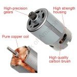 RS550 21V 12 Teeth (Φ8.6mm) Electric Screwdriver Motor, 9.6-25V 9-15 Teeth 25000 RPM Replacement for Drill and Power Tool
