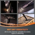 Giraffe Tools Wall-Mounted Vacuum Cleaner with 30 FT Retractable Hose, Wet Dry Vacuum Cleaner with 6 Nozzles for Car Detailing Normal Version, Grey （No Remote Control Funtion）