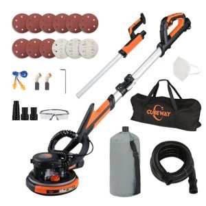 Drywall Sander,780W Electric Drywall Sander Tool with Vacuum Dust Collection, 7 Variable Speed Power Ceiling Sander Tool with LED for Wall, Floor, Popcorn Ceiling Removal