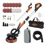 Drywall Sander,780W Electric Drywall Sander Tool with Vacuum Dust Collection, 7 Variable Speed Power Ceiling Sander Tool with LED for Wall, Floor, Popcorn Ceiling Removal