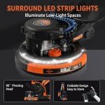 Drywall Sander,780W Electric Drywall Sander Tool with Vacuum Dust Collection, 7 Variable Speed Power Ceiling Sander Tool with LED for Wall, Floor, Popcorn Ceiling Removal