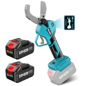 Seesii PVC Pipe Cutter, Electric Tubing Cutter Cordless PEX Cutter, 1-1/4"(42mm) Plastic Hose Cutter with 2x4000mAh Batteries, Portable PVC Cutter Power Shear Tool for Plumbing Repair