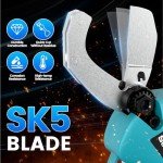 Seesii PVC Pipe Cutter, Electric Tubing Cutter Cordless PEX Cutter, 1-1/4"(42mm) Plastic Hose Cutter with 2x4000mAh Batteries, Portable PVC Cutter Power Shear Tool for Plumbing Repair