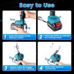 Seesii PVC Pipe Cutter, Electric Tubing Cutter Cordless PEX Cutter, 1-1/4"(42mm) Plastic Hose Cutter with 2x4000mAh Batteries, Portable PVC Cutter Power Shear Tool for Plumbing Repair