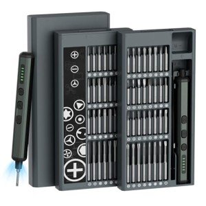 Mini Electric Screwdriver Set, 68 in 1 Electric Precision Screwdriver Set with 64 Magnetic Bits, Small Electric Repair Tool Kit for Electronics, Computer, Laptops, Phone, PC, Game Console